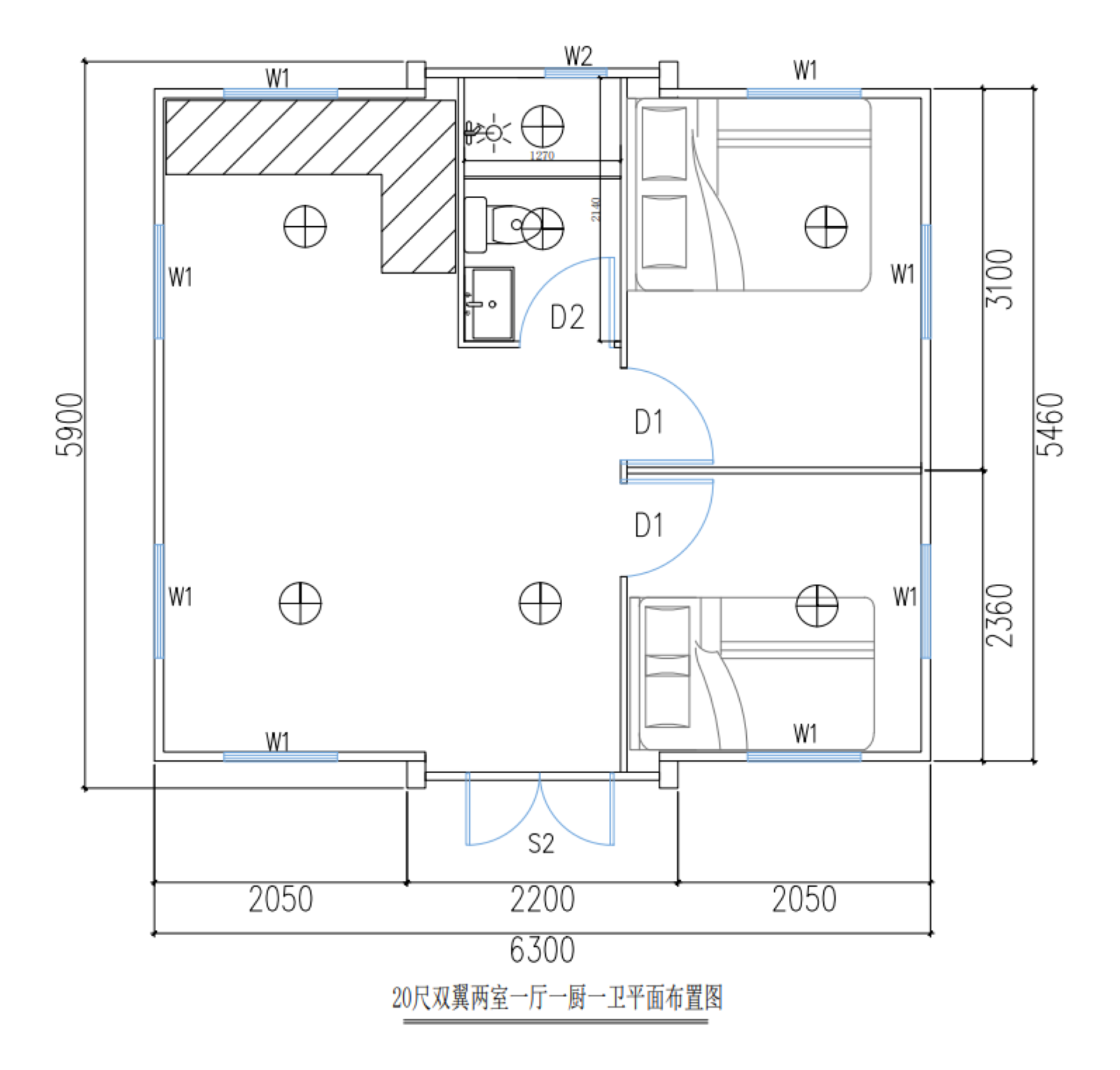 One Bedroom & one Bathroom