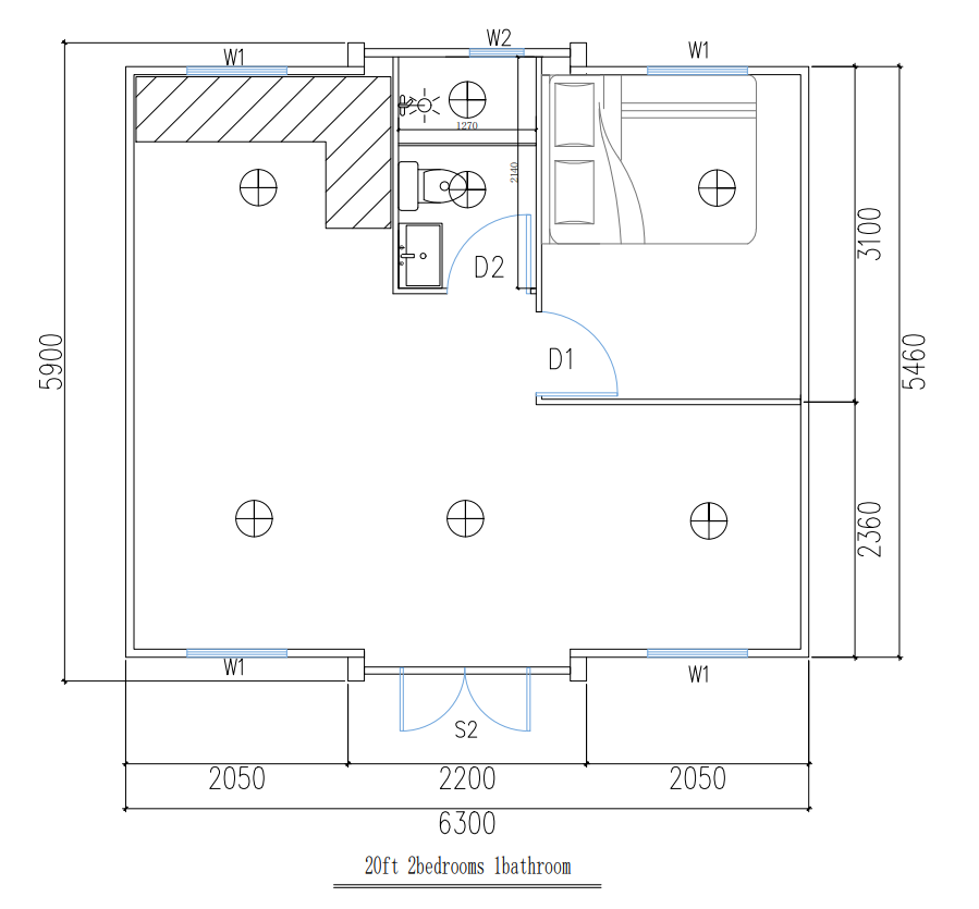 One Bedroom & one Bathroom